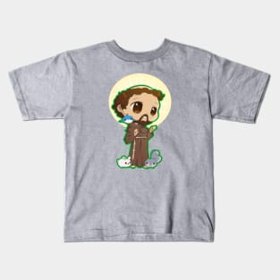 Chibi St. Francis of Assisi (v2) Kids T-Shirt